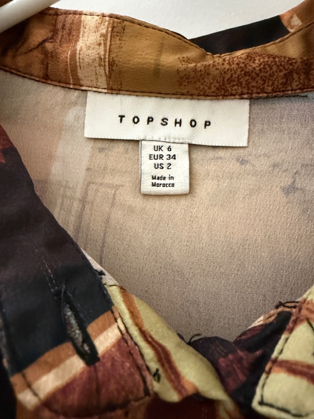 Abstract Print Button-Down Shirt - Picture 6 of 6